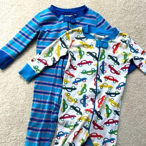 Hanna Andersson (set of 2) Zip-up Romper Sleepers (Play condition)
